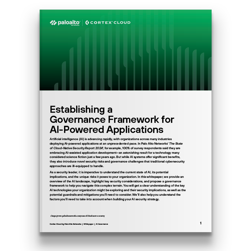 AI governance for AI-powered applications whitepaper.
