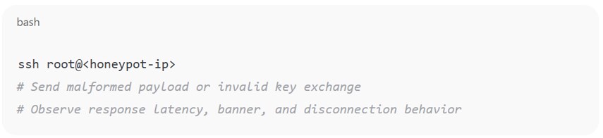 Attacker testing interaction depth