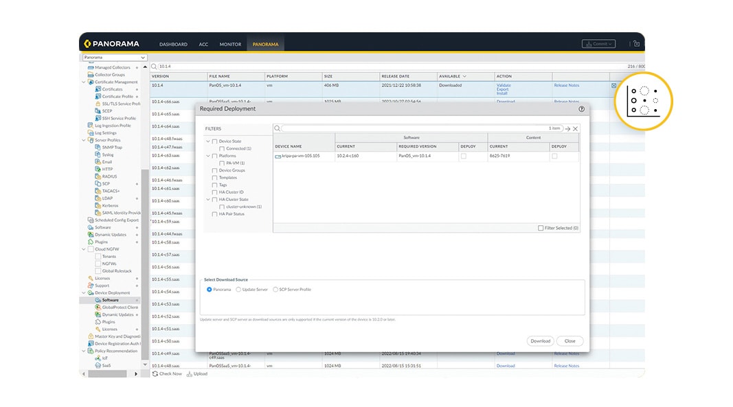 Effortlessly benefit from the latest PAN-OS® security innovations