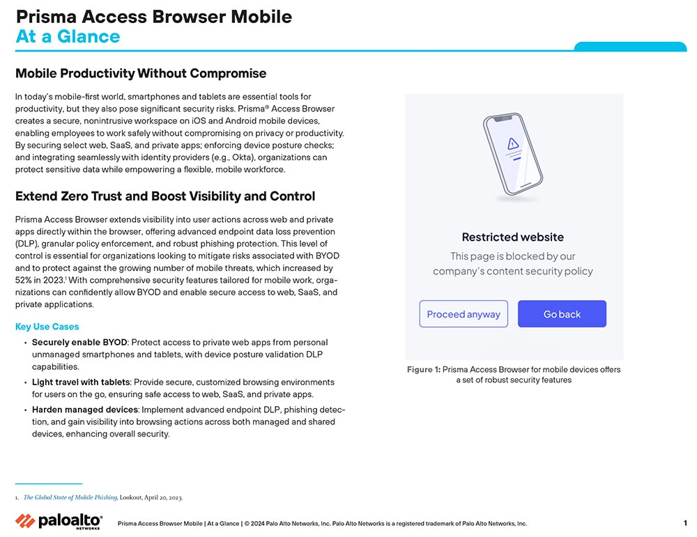 Prisma Browser for Mobile Devices At A Glance