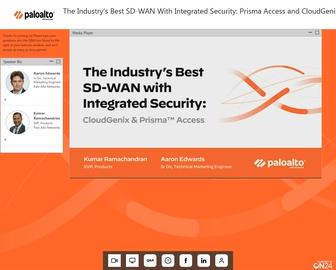 The Industry’s Best SD-WAN with Integrated Security: CloudGenix & Prisma Access